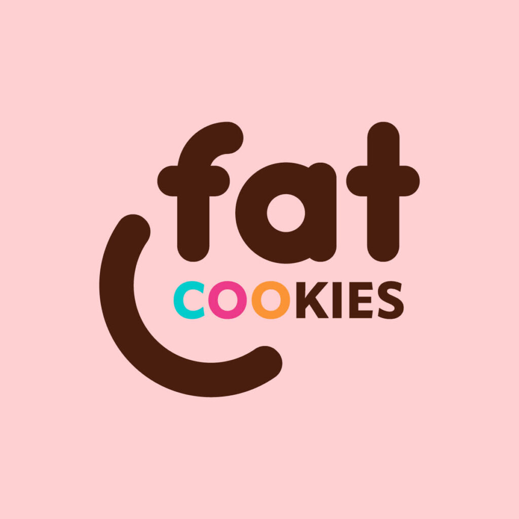 kolorowe logo dla marki Fat Cookies